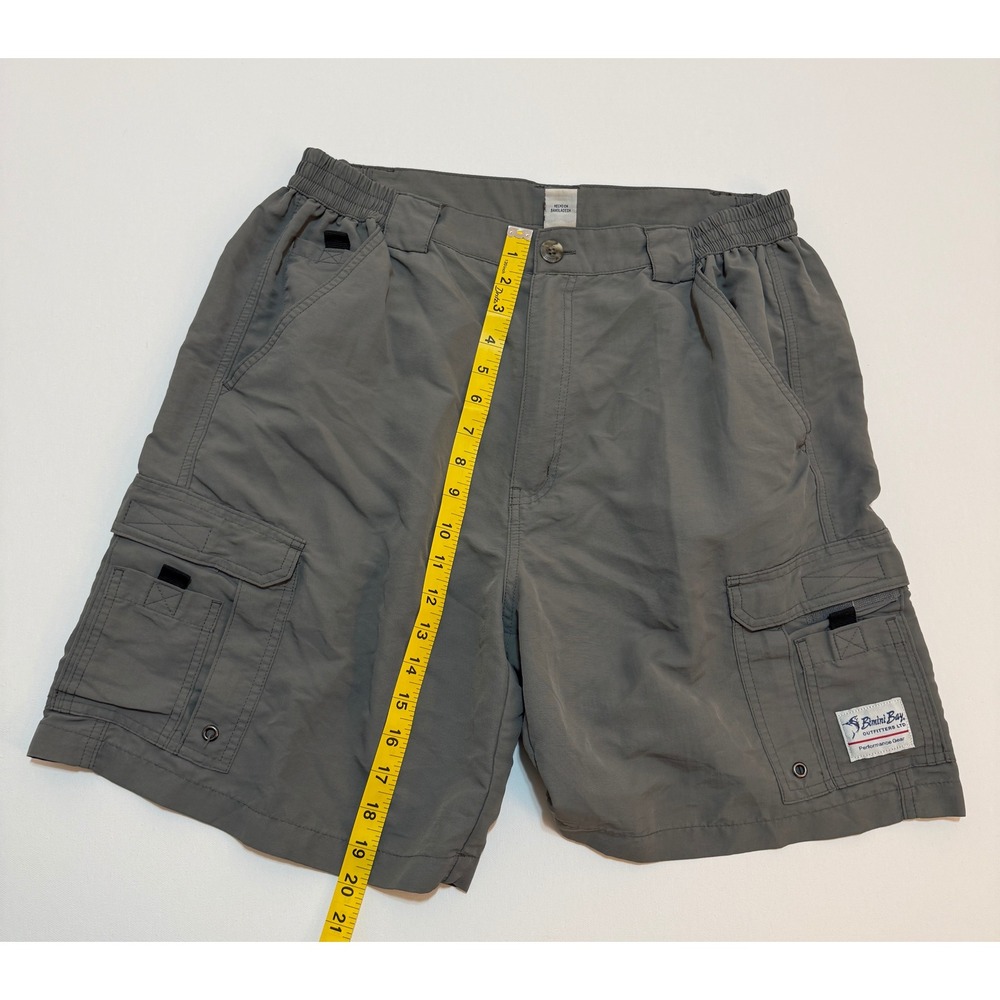 Bimini Bay Outfitters Mens Gray Performance Cargo Fishing Shorts Size 36 Nylon - Picture 7 of 9